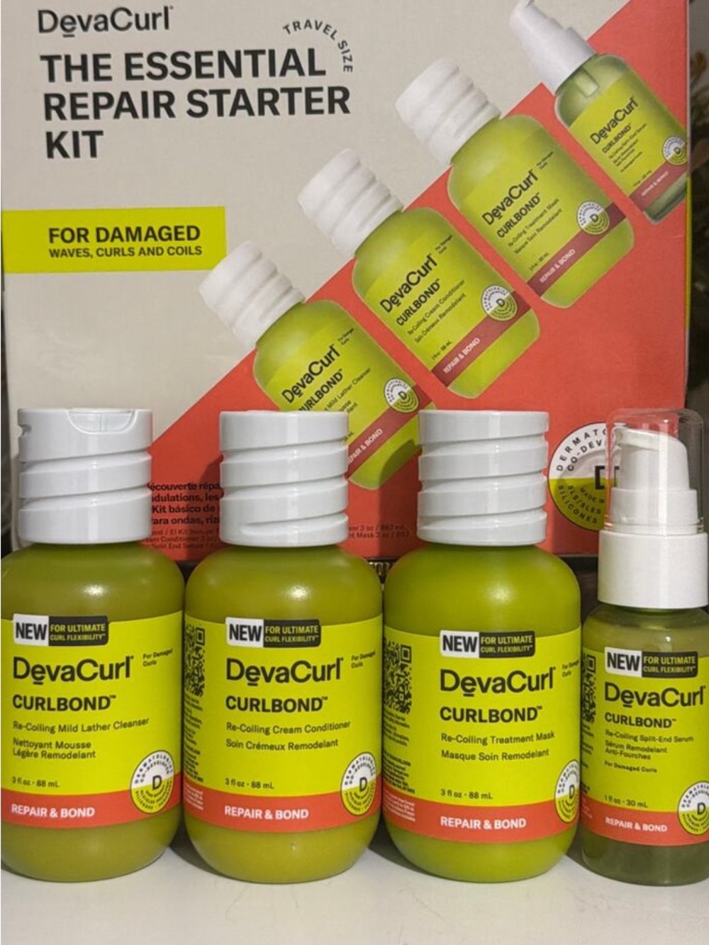 DevaCurl CurlBond Repair Starter Kit in Green new in box